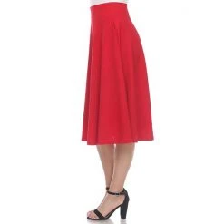 Women's White Mark Midi Skirt Olive -White Mark Sales unnamed file 100