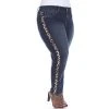 Plus Size White Mark Animal Print Super Stretch Jeans