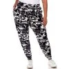 Plus Size White Mark Camo Harem Jogger Pants Blue