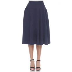 Women's White Mark Midi Skirt Olive -White Mark Sales unnamed file 105