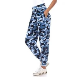 Women's White Mark Camo Harem Pants Blue -White Mark Sales unnamed file 1150