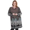Plus Size White Mark Embroidered Sweater Dress Brown -White Mark Sales unnamed file 1153