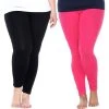 Plus Size White Mark 2-Pack Leggings Black Burgundy -White Mark Sales unnamed file 1177