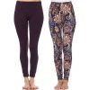 Women's White Mark 2-Pack Leggings Pack 209 Multi