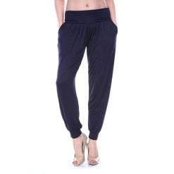 Women's White Mark Solid Harem Pants Green -White Mark Sales unnamed file 1243