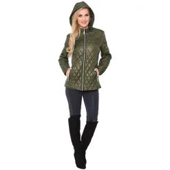 Women's White Mark Puffer Coat Navy -White Mark Sales unnamed file 1267