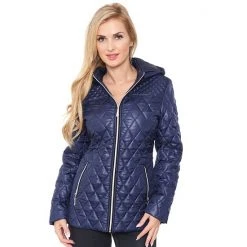 Women's White Mark Puffer Coat Navy -White Mark Sales unnamed file 1269