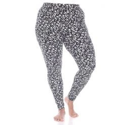 Plus Size White Mark Leopard Print Leggings Brown Leopard
