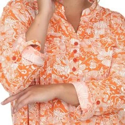 Plus Size White Mark Pleated Floral Print Blouse Mint -White Mark Sales unnamed file 132