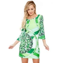 Women's White Mark Geometric Print Mini Dress Grey -White Mark Sales unnamed file 1369