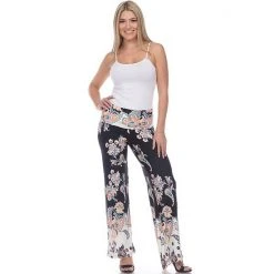 Women's White Mark Paisley Palazzo Pants Yellow 10 Women's White Mark Paisley Palazzo Pants Yellow -White Mark Sales unnamed file 1395