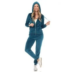 Women's White Mark 2-piece Velour Hoodie & Jogger Pants Set Pink -White Mark Sales unnamed file 14
