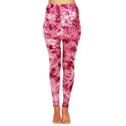 Women's White Mark Tie-Dye Skirted Leggings Olive -White Mark Sales unnamed file 1452