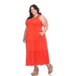 Plus Size White Mark Tiered Midi Dress 15 Plus Size White Mark Tiered Midi Dress -White Mark Sales unnamed file 1455