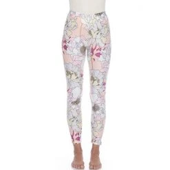 Women's White Mark Printed High-Waisted Leggings Coral Pink Flower -White Mark Sales unnamed file 1478