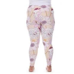 Plus Size White Mark Printed High-Waisted Leggings Coral Pink Flower -White Mark Sales unnamed file 1525