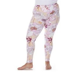 Plus Size White Mark Printed High-Waisted Leggings Coral Pink Flower -White Mark Sales unnamed file 1527