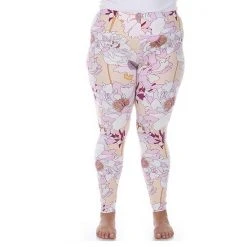 Plus Size White Mark Printed High-Waisted Leggings Coral Pink Flower -White Mark Sales unnamed file 1529