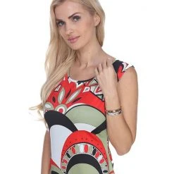 Women's White Mark Crochet-Trim Printed Mini Dress White Black -White Mark Sales unnamed file 1552