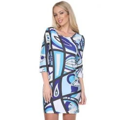 Women's White Mark Printed Sheath Dress Pink -White Mark Sales unnamed file 1582