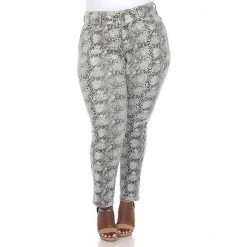 Plus Size White Mark Snakeskin Faux-Suede Pants -White Mark Sales unnamed file 1591