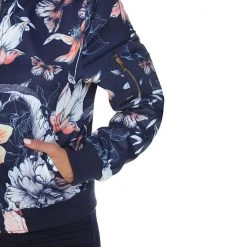 Women's White Mark Floral Bomber Jacket Red -White Mark Sales unnamed file 1594