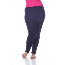 Plus Size White Mark Skirted Leggings Navy -White Mark Sales unnamed file 1603