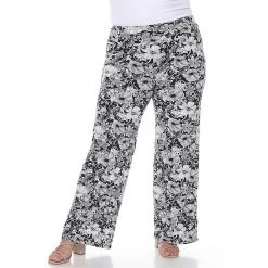 Plus Size White Mark Floral Print Palazzo Pants Mint -White Mark Sales unnamed file 1626