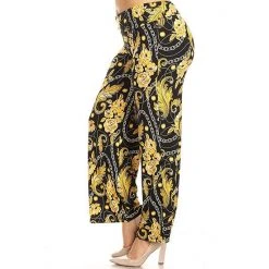 Plus Size White Mark Paisley Palazzo Pants Red Paisley -White Mark Sales unnamed file 1642