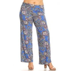 Plus Size White Mark Paisley Palazzo Pants Red Paisley -White Mark Sales unnamed file 1644