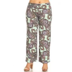 Plus Size White Mark Paisley Palazzo Pants Red Paisley -White Mark Sales unnamed file 1649