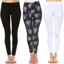 Women's White Mark 3-Pack Leggings Set Black Paisley Cheetah 16 Women's White Mark 3-Pack Leggings Set Black Paisley Cheetah -White Mark Sales unnamed file 1664