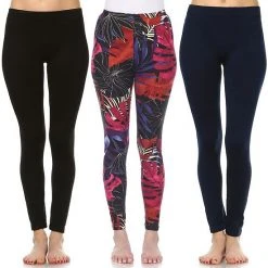 Women's White Mark 3-Pack Leggings Set Black Paisley Cheetah 17 Women's White Mark 3-Pack Leggings Set Black Paisley Cheetah -White Mark Sales unnamed file 1665