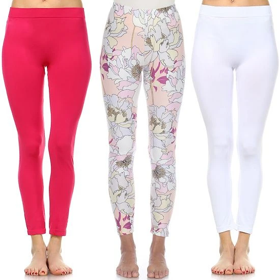 Women's White Mark 3-Pack Leggings Set Black Paisley Cheetah 6 Women's White Mark 3-Pack Leggings Set Black Paisley Cheetah - Image 4