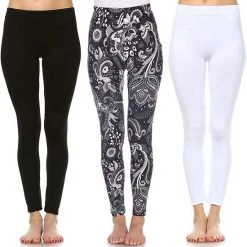 Women's White Mark 3-Pack Leggings Set Black Paisley Cheetah 20 Women's White Mark 3-Pack Leggings Set Black Paisley Cheetah -White Mark Sales unnamed file 1668