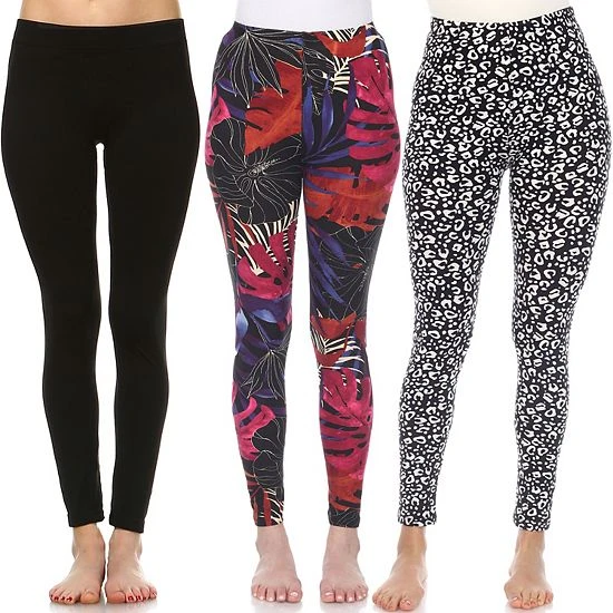 Women's White Mark 3-Pack Leggings Set Black Paisley Cheetah 12 Women's White Mark 3-Pack Leggings Set Black Paisley Cheetah - Image 10