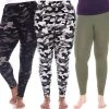 Plus Size White Mark 3-Pack Leggings Brown Black Print