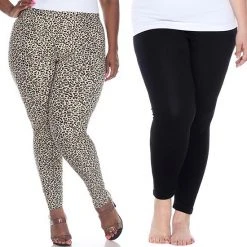 Plus Size White Mark 2-Pack Leggings Pack 261 Multi -White Mark Sales unnamed file 1691