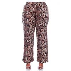 Plus Size White Mark Printed Palazzo Pants Brown -White Mark Sales unnamed file 1704