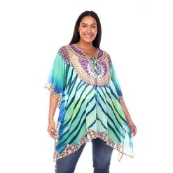Plus Size White Mark Caftan Red Orange -White Mark Sales unnamed file 1711