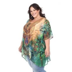 Plus Size White Mark Caftan Red Orange -White Mark Sales unnamed file 1712