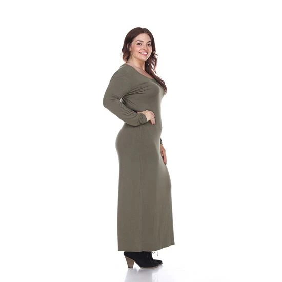 Plus Size White Mark Solid Maxi Dress Charcoal 5 Plus Size White Mark Solid Maxi Dress Charcoal - Image 3