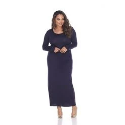 Plus Size White Mark Solid Maxi Dress Charcoal 13 Plus Size White Mark Solid Maxi Dress Charcoal -White Mark Sales unnamed file 1741