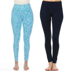 Women's White Mark 2-Pack Leopard & Solid Leggings Set Fuchsia Leopard -White Mark Sales unnamed file 1771