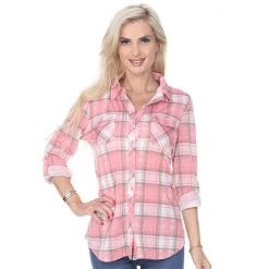 Women's White Mark Oakley Stretchy Plaid Top White Black 21 Women's White Mark Oakley Stretchy Plaid Top White Black -White Mark Sales unnamed file 183