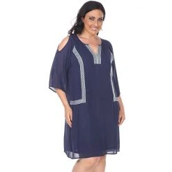 Plus Size White Mark Cold-Shoulder Dress -White Mark Sales unnamed file 1834