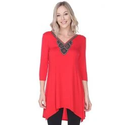 Women's White Mark Luna Tunic Pink -White Mark Sales unnamed file 1866