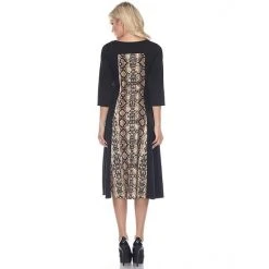 Women's White Mark Constance Midi Dress Brown Tiger -White Mark Sales unnamed file 1869