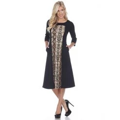 Women's White Mark Constance Midi Dress Brown Tiger -White Mark Sales unnamed file 1871