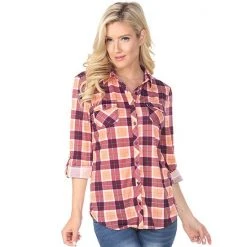 Women's White Mark Oakley Stretchy Plaid Top White Black 26 Women's White Mark Oakley Stretchy Plaid Top White Black -White Mark Sales unnamed file 188